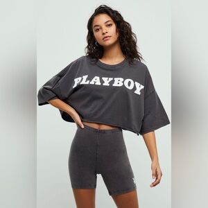 Playboy Oversized Cropped T-Shirt